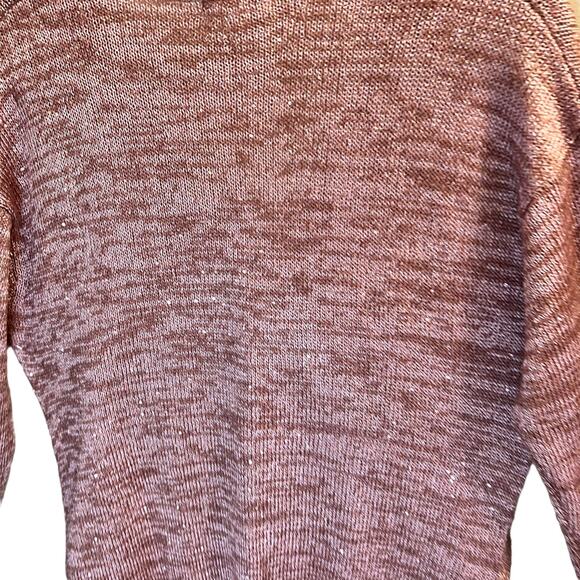 Song n Spirit Cross Over Wrap Sweater Sequins Pink Sprinkled Size M Knit Cozy - Picture 8 of 12